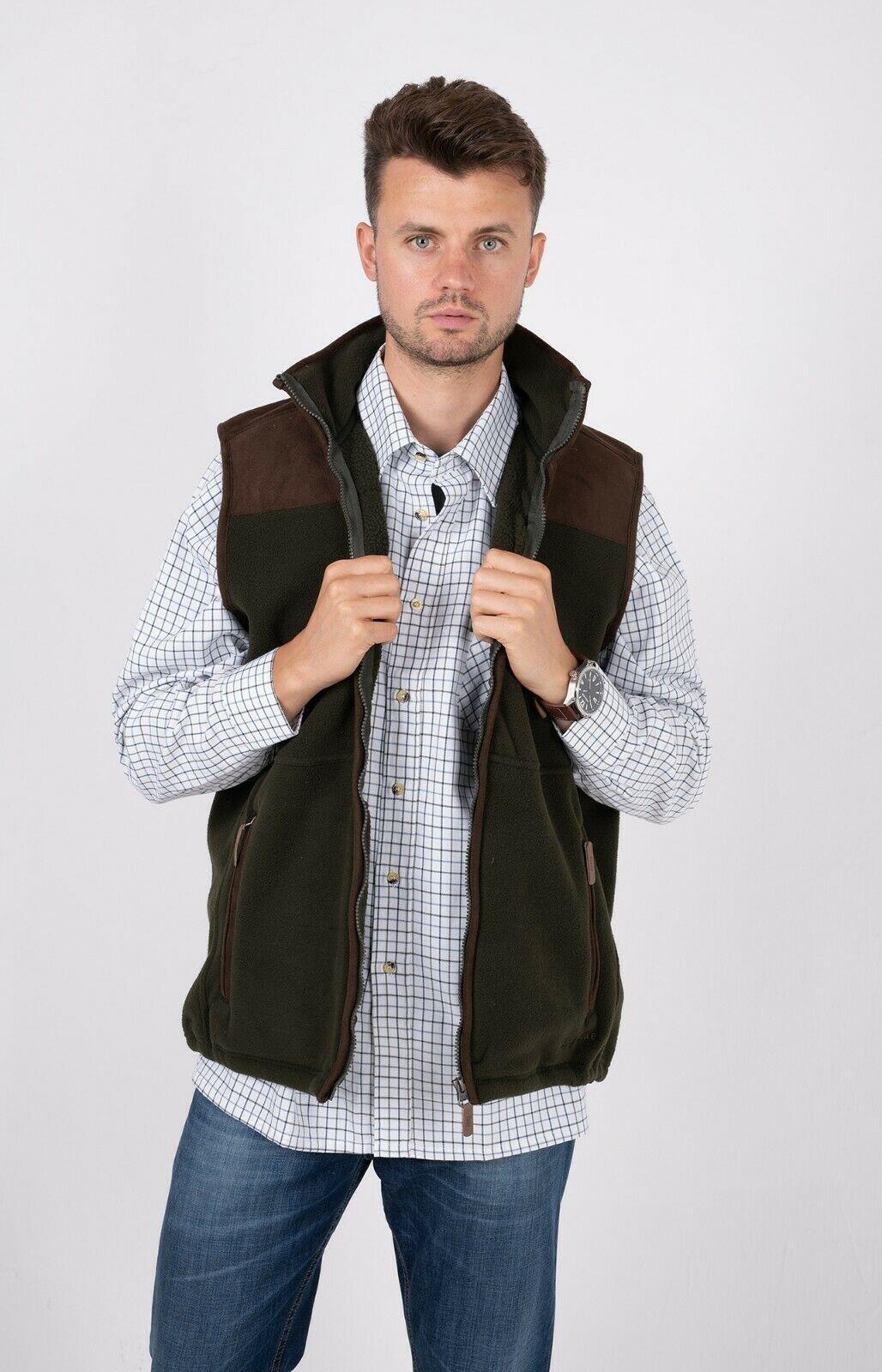 Hazy Blue Denton I Mens Fleece Gilet - Image 2