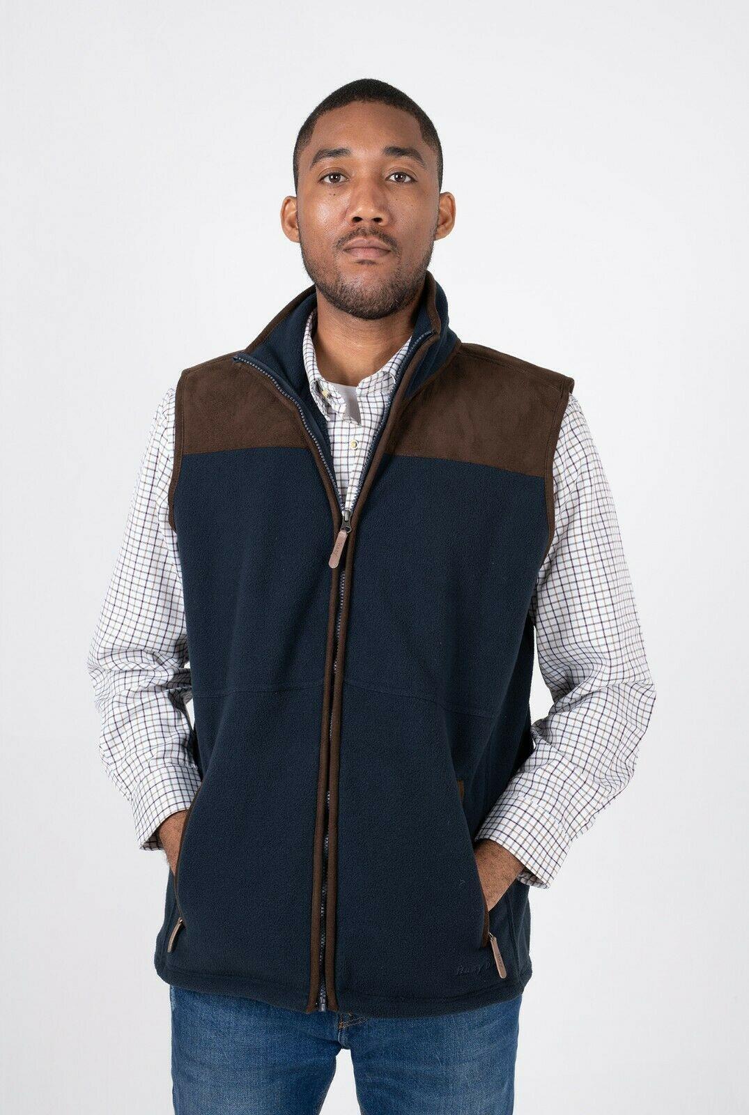 Hazy Blue Denton I Mens Fleece Gilet - Image 4