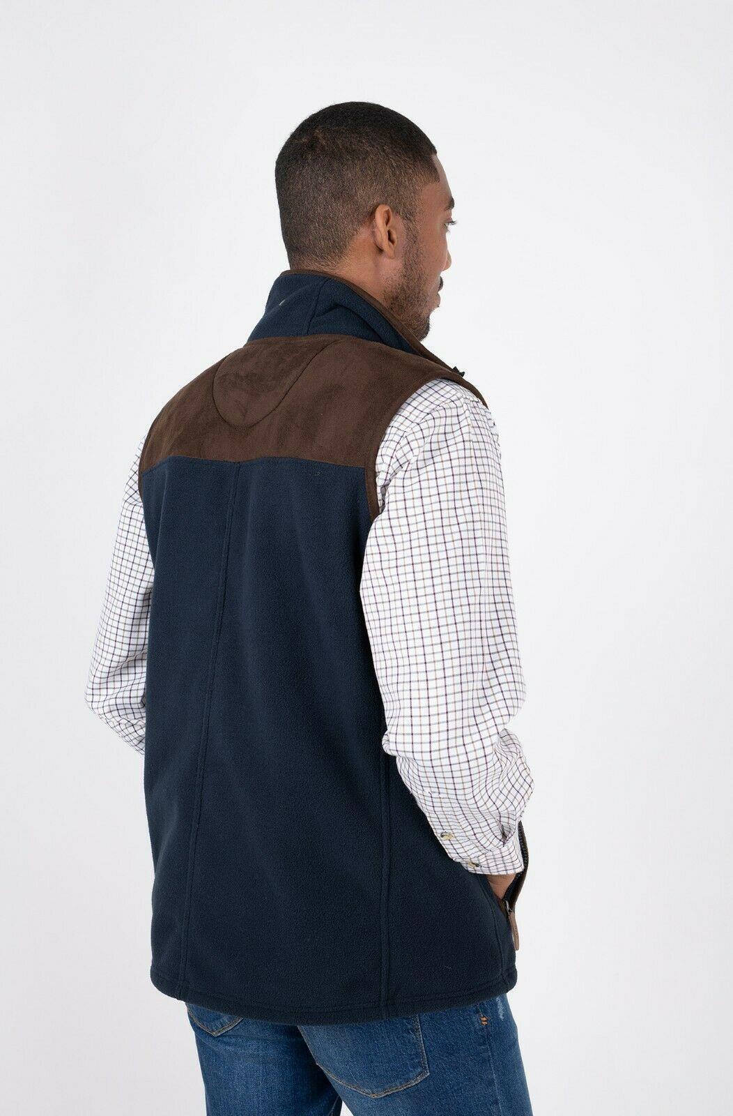 Hazy Blue Denton I Mens Fleece Gilet - Image 5