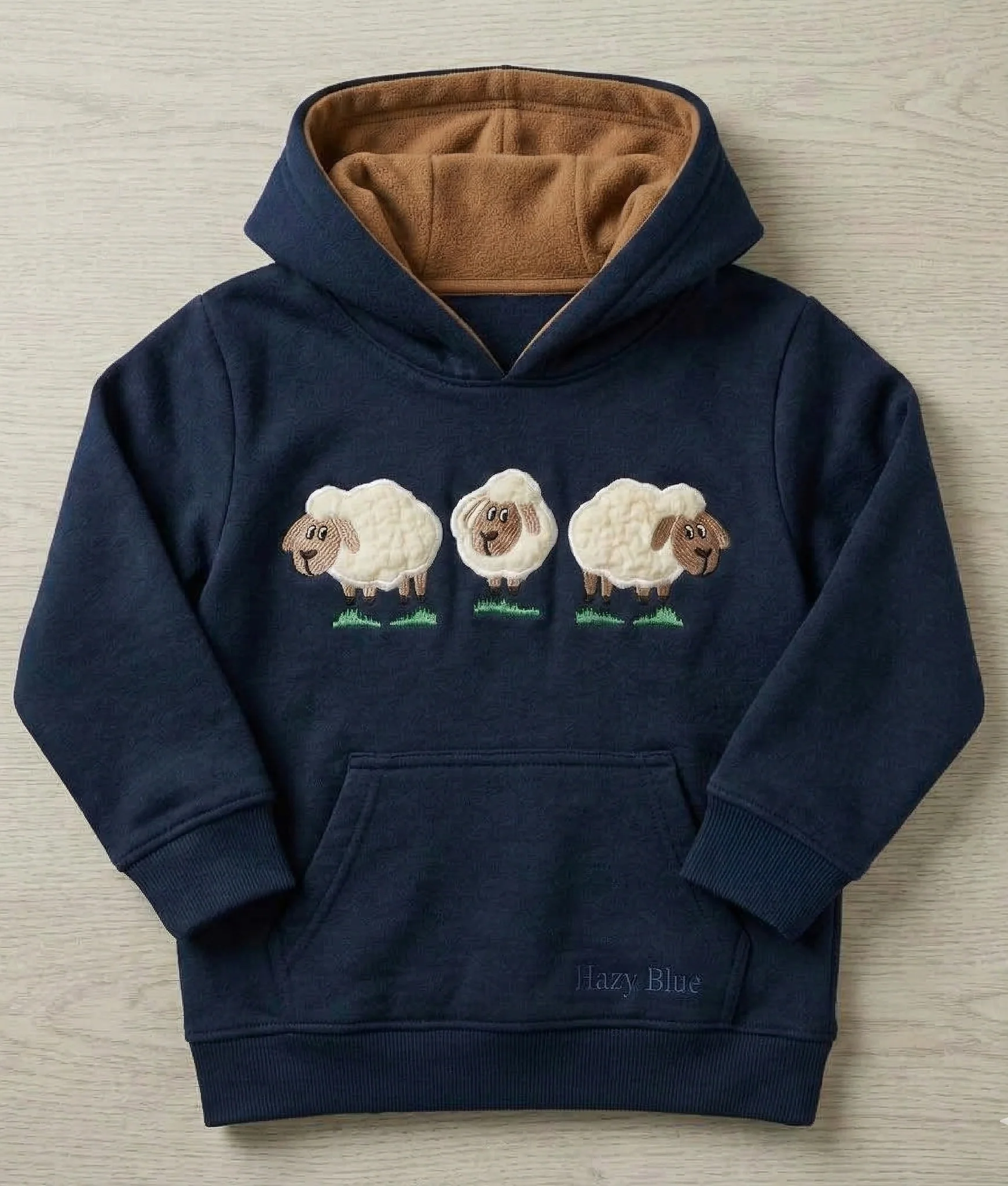 Hazy Blue Dolly Kids' Sheep Hoodie - Adorable Farm Animals - Image 2