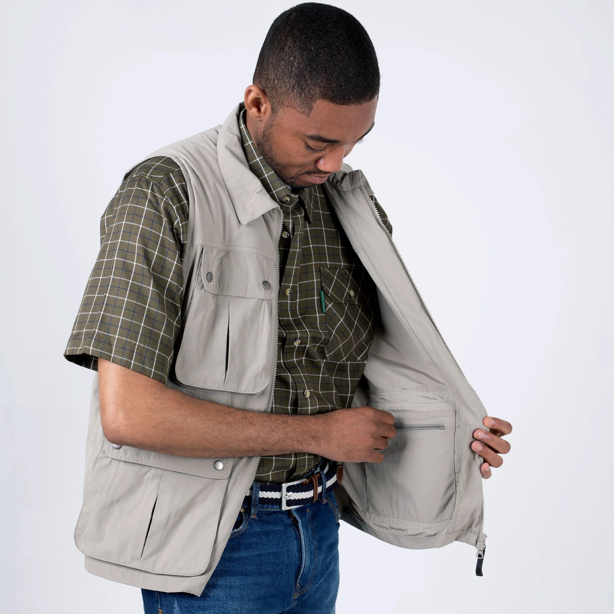 Hazy Blue Explorer Mens Bodywarmer Travel Waistcoat 13 Pockets Fishing Gilet - Image 7