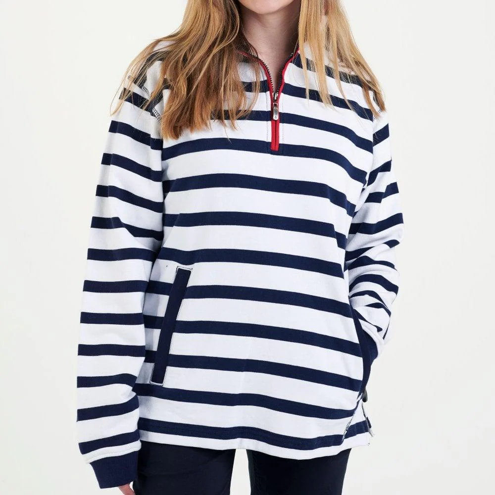 Hazy Blue Womens Pullover Sweatshirts - Amber - Image 4