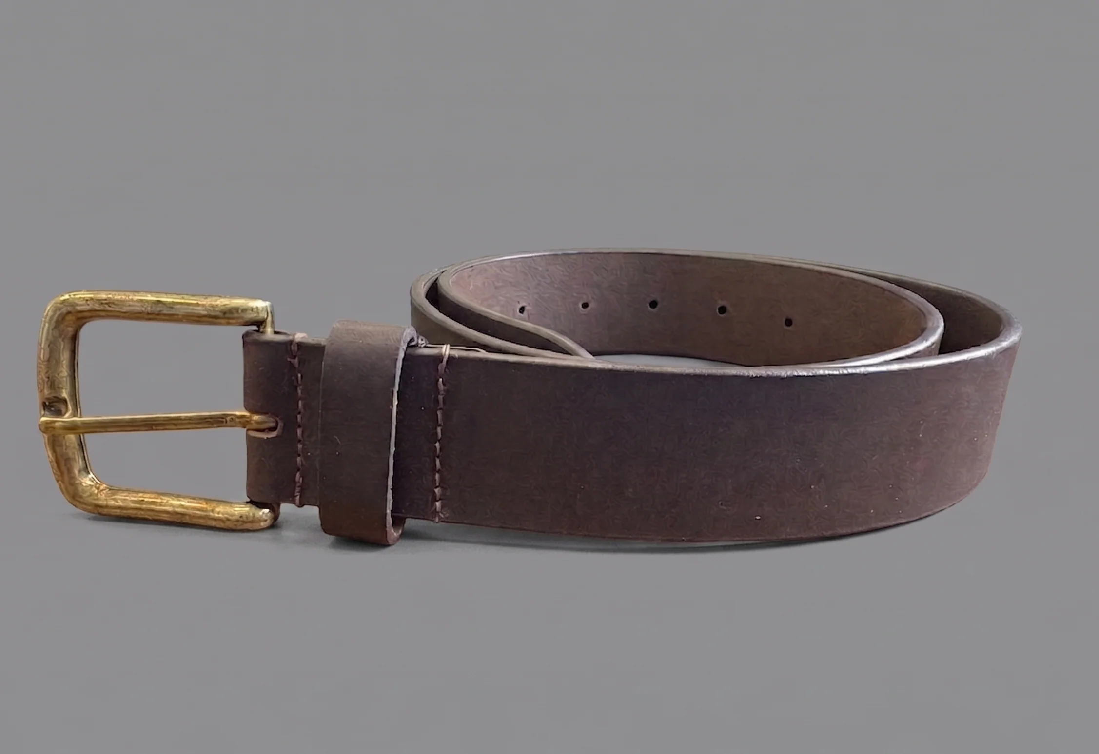 Hazy Blue Genuine Leather Belt - Plain - Image 4