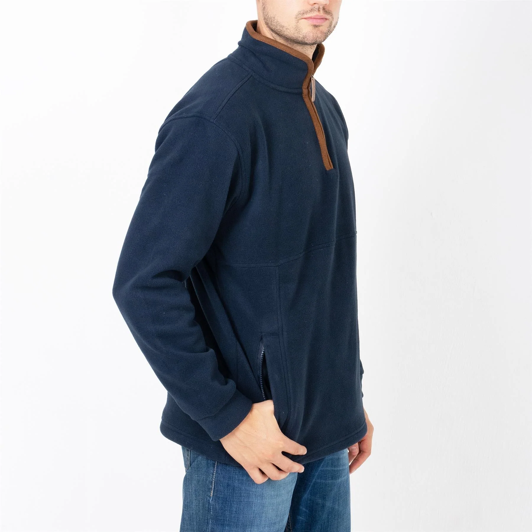 Hazy Blue HAMILTON Mens Fleece Jacket - Image 16