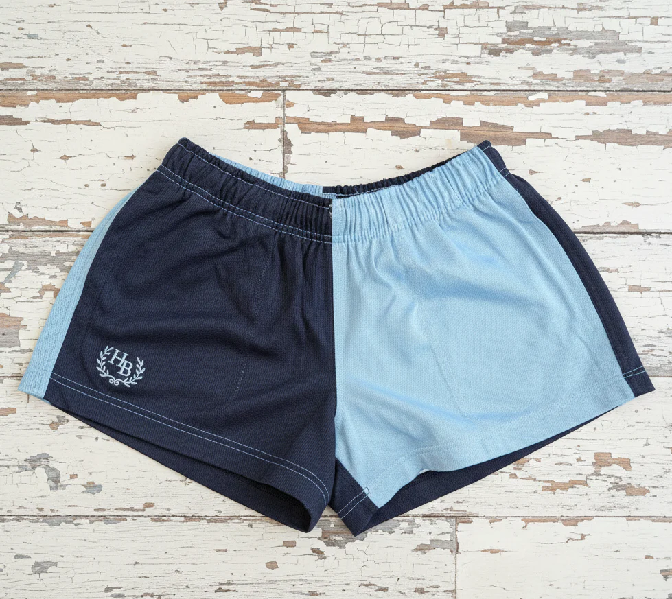 Hazy Blue Harper Colour Block Kids Shorts - Unisex - Image 16