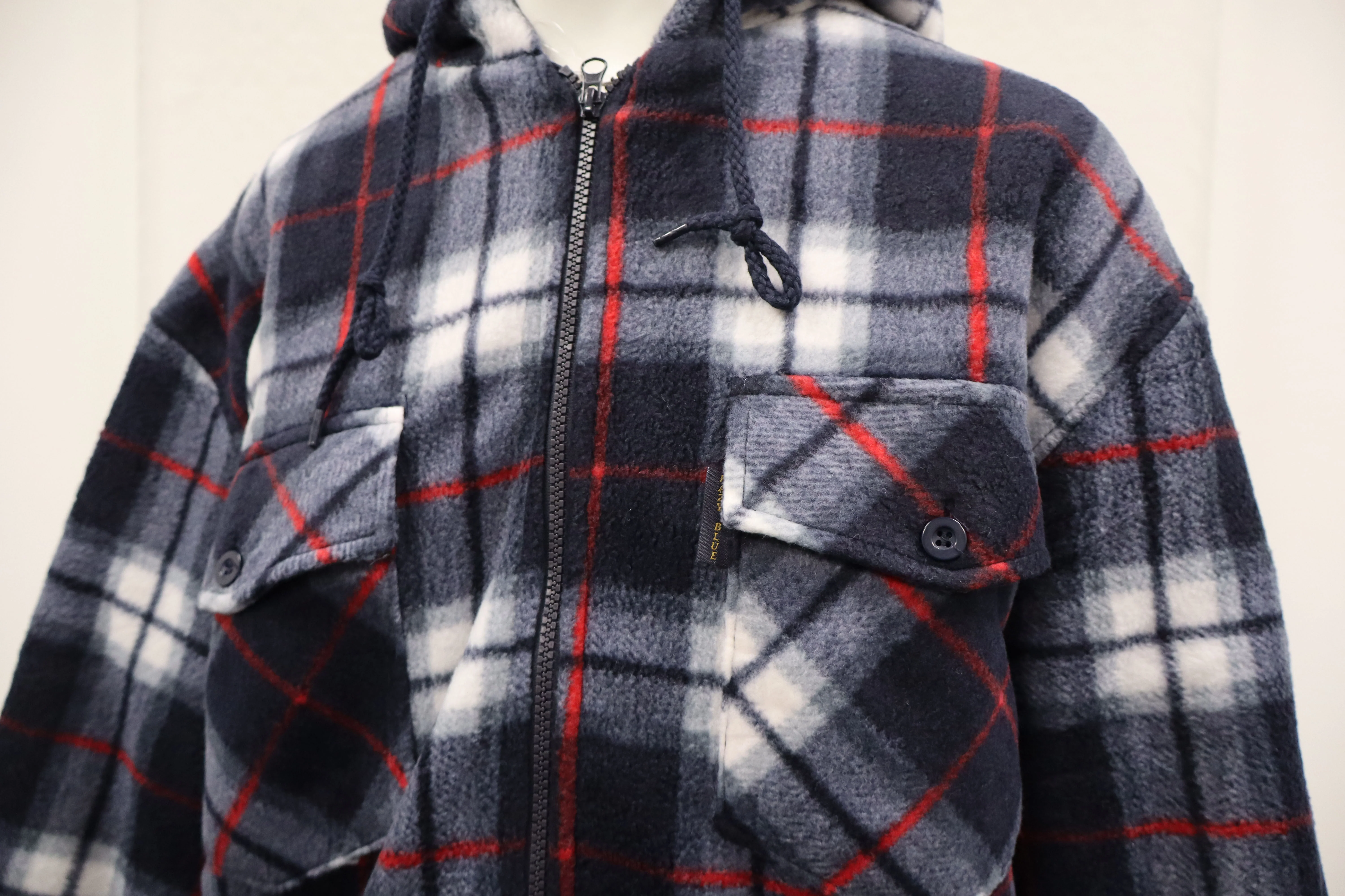 Hazy Blue Naxter Lumberjack Flannel Zip Up Hooded Jacket - Image 10