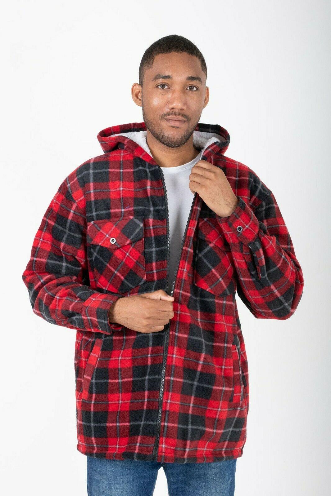 Hazy Blue Naxter Lumberjack Flannel Zip Up Hooded Jacket - Image 5