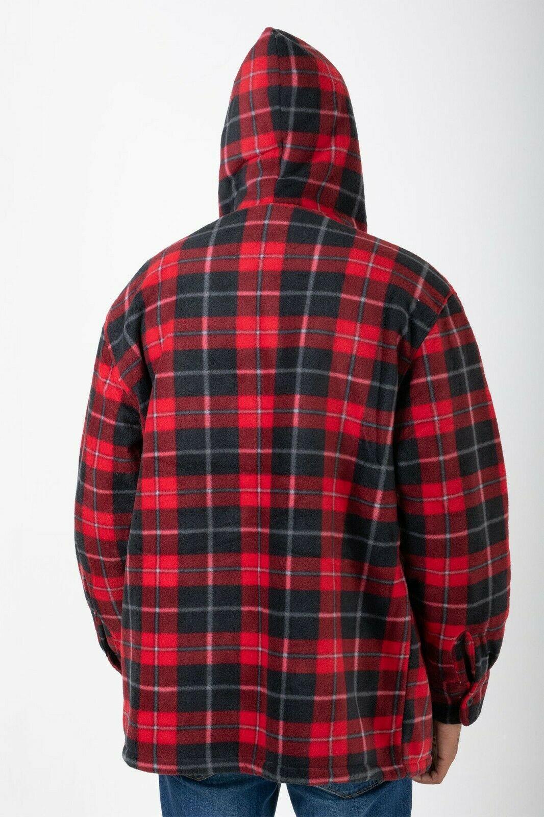 Hazy Blue Naxter Lumberjack Flannel Zip Up Hooded Jacket - Image 6