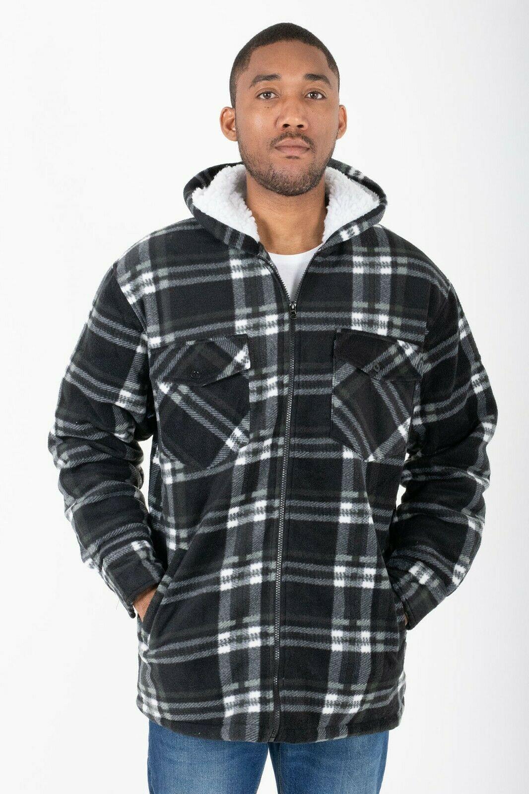 Hazy Blue Naxter Lumberjack Flannel Zip Up Hooded Jacket - Image 8
