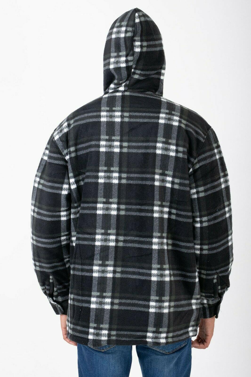Hazy Blue Naxter Lumberjack Flannel Zip Up Hooded Jacket - Image 9