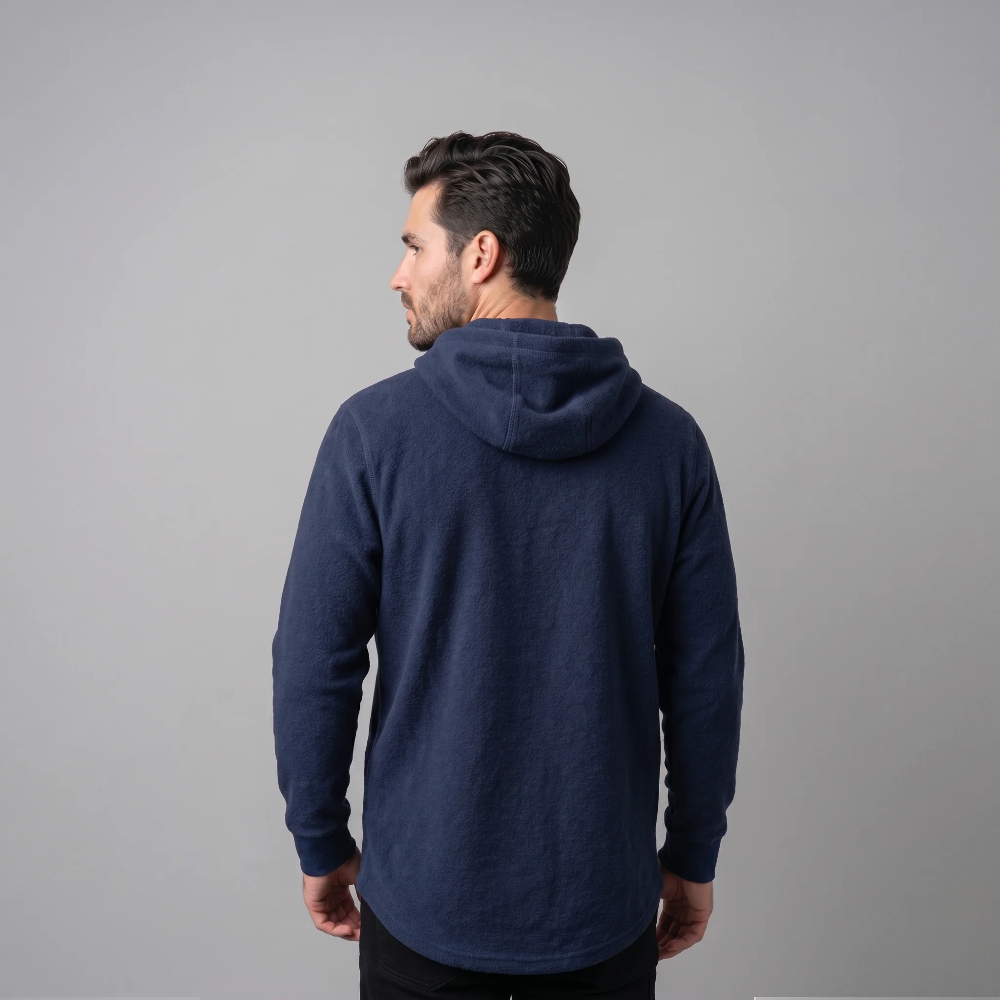 Hazy Blue Isaac Men's Quarter-Zip Fleece Smock - Image 4