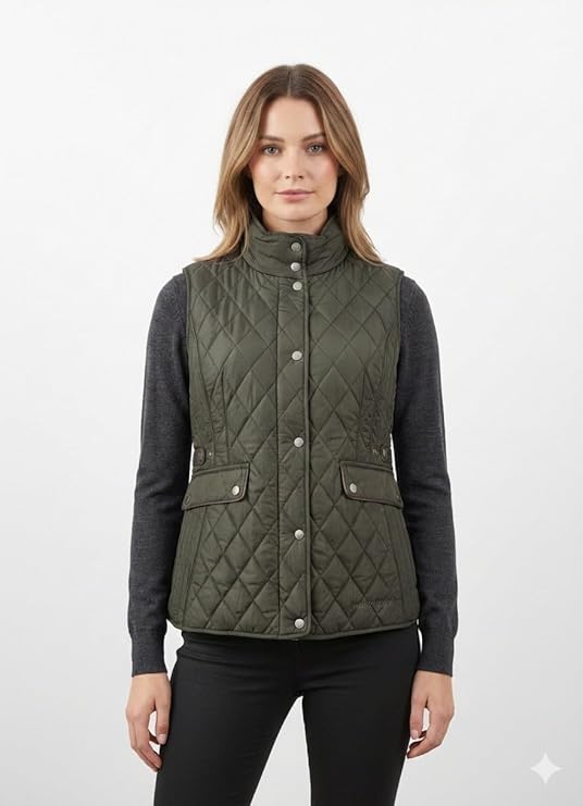 Hazy Blue Joanne Quilted Gilet - Image 11