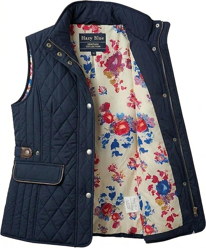 Hazy Blue Joanne Quilted Gilet - Image 14