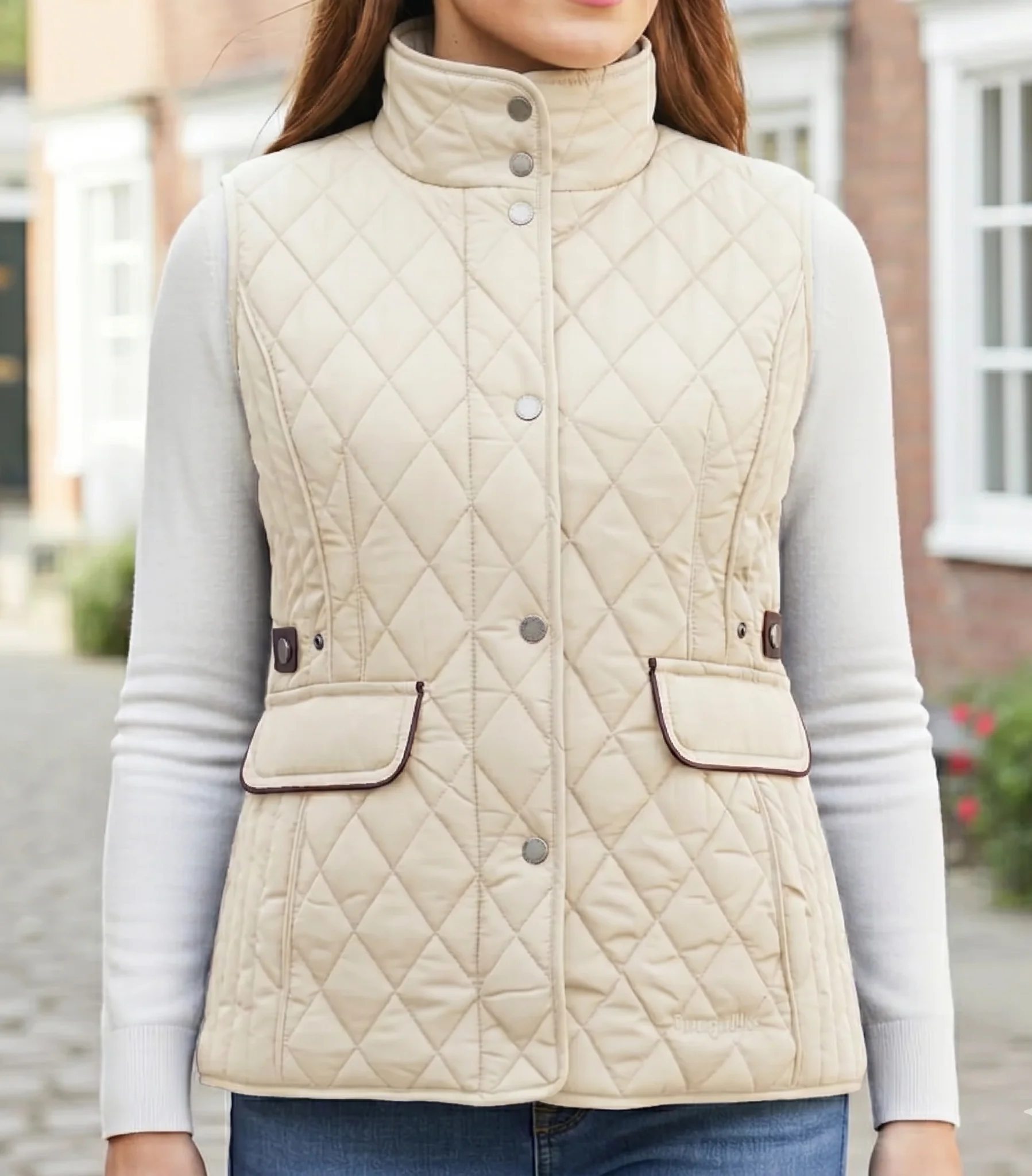 Hazy Blue Joanne Quilted Gilet - Image 5