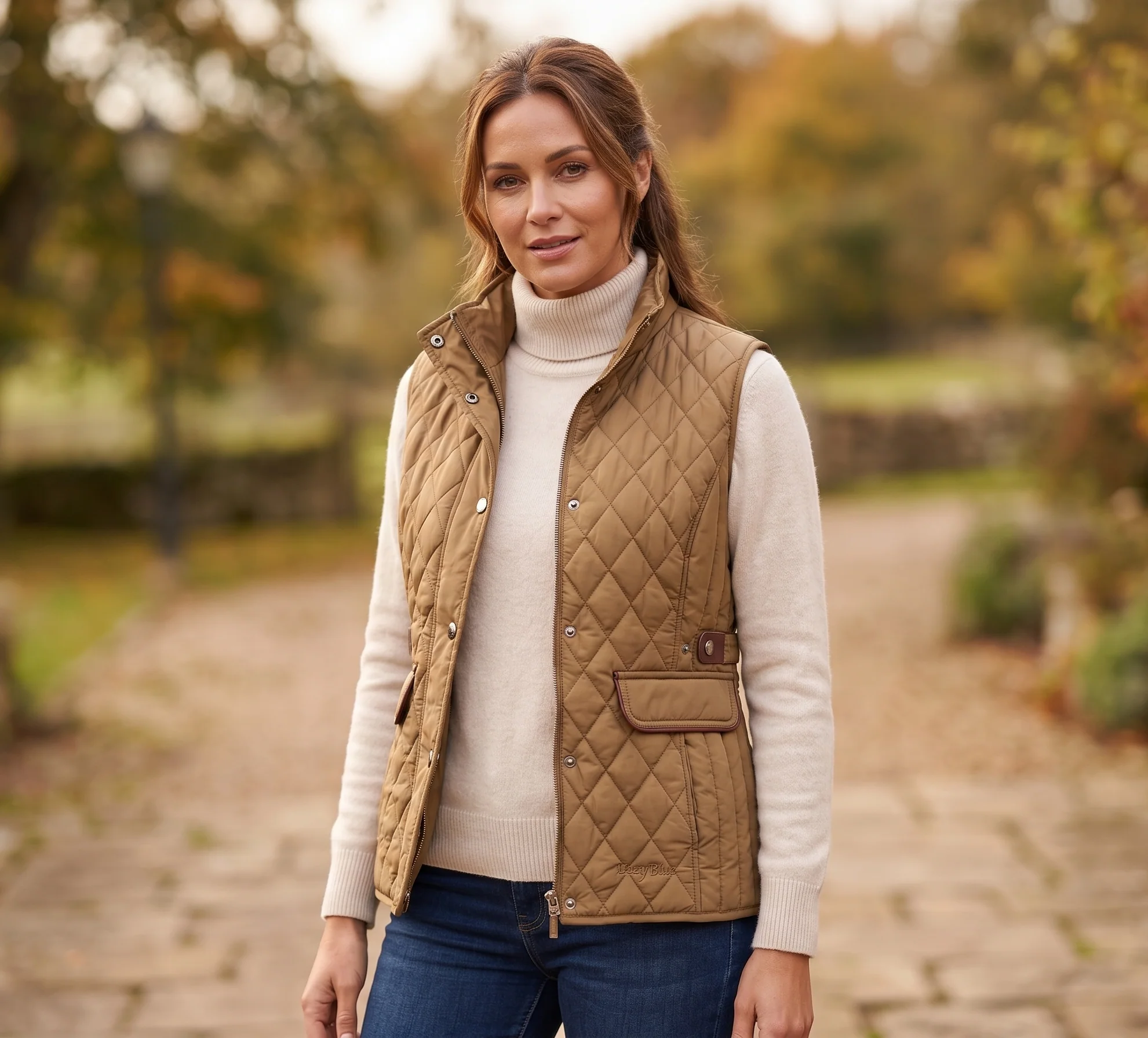 Hazy Blue Joanne Quilted Gilet - Image 6