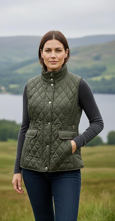 Hazy Blue Joanne Quilted Gilet - Image 9