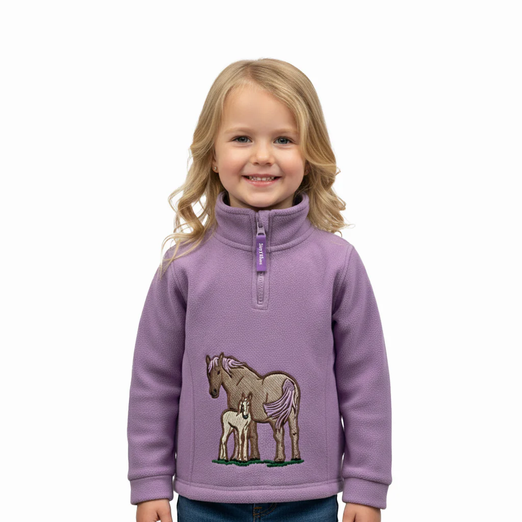Hazy Blue Kids Half Zip Fleece - Image 11