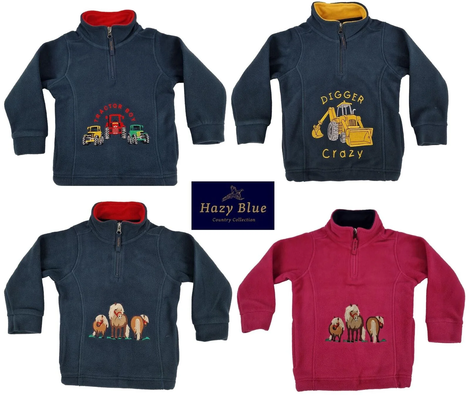 Hazy Blue Kids Half Zip Fleece - Image 12