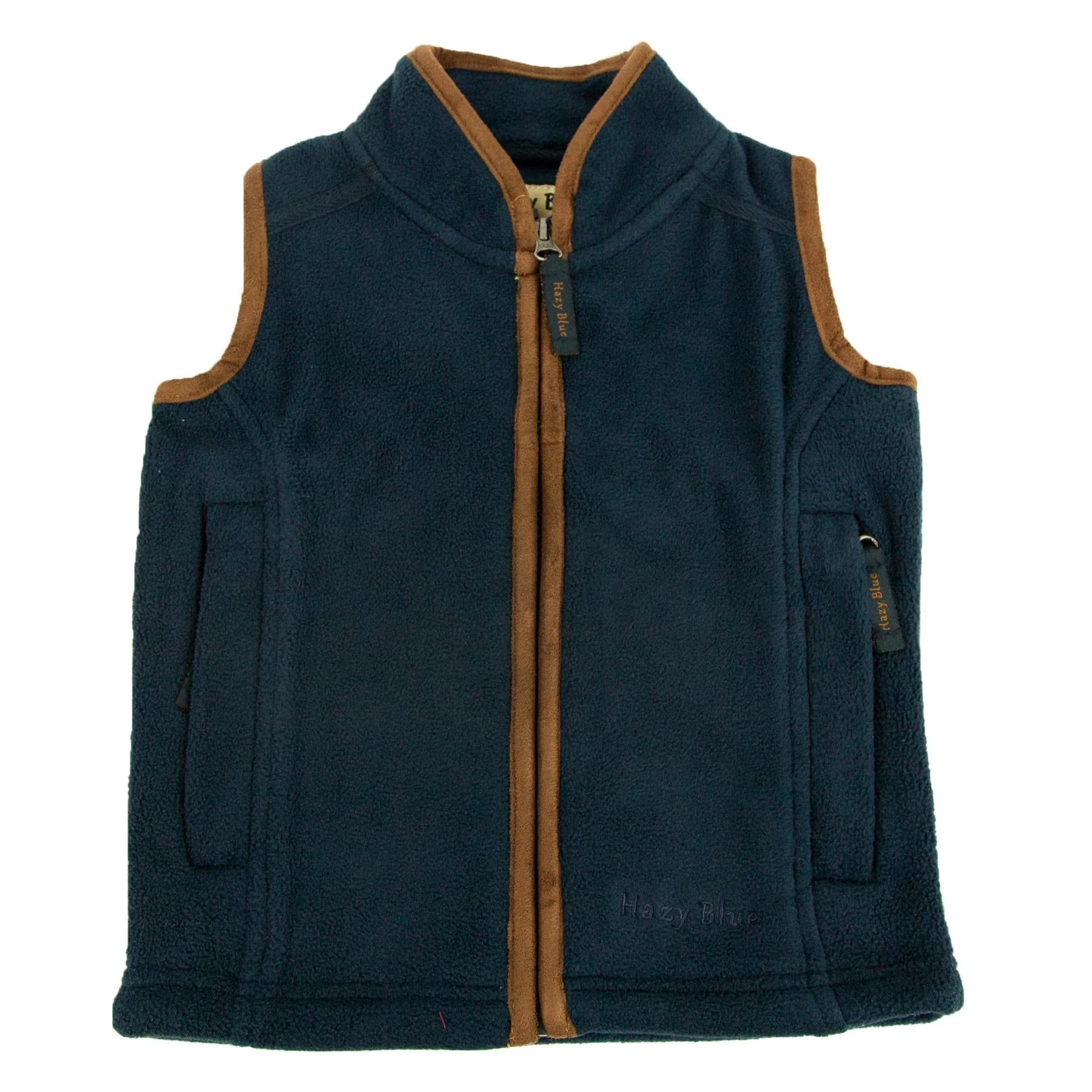 Hazy Blue Kids Kaden Soft Fleece Bodywarmer Gilet Vest - Image 15