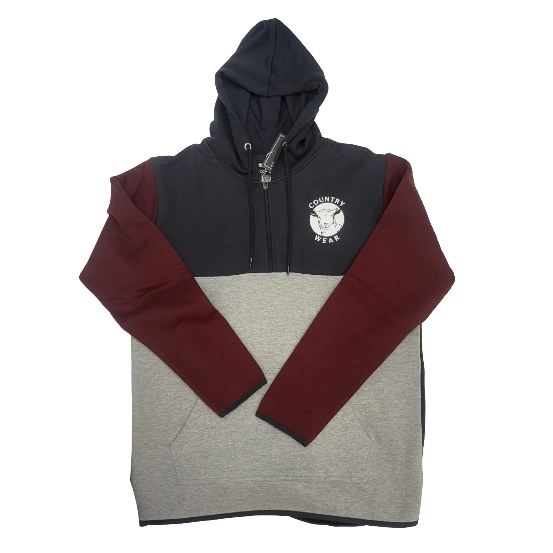 Hazy Blue Kids Newby Quarter Zip Hoody with Country Wear Sheep Logo - Image 13