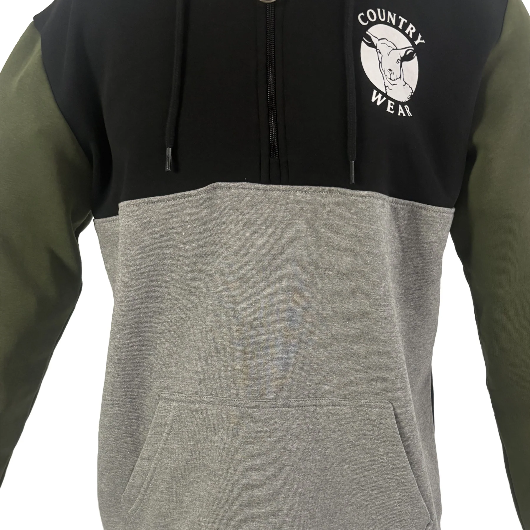 Hazy Blue Kids Newby Quarter Zip Hoody with Country Wear Sheep Logo - Image 2