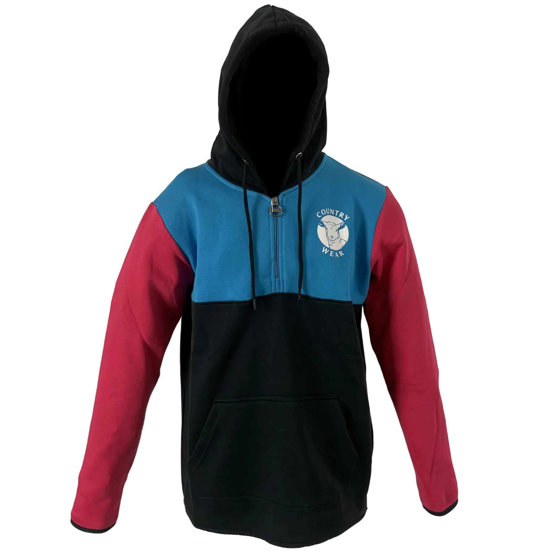 Hazy Blue Kids Newby Quarter Zip Hoody with Country Wear Sheep Logo - Image 7