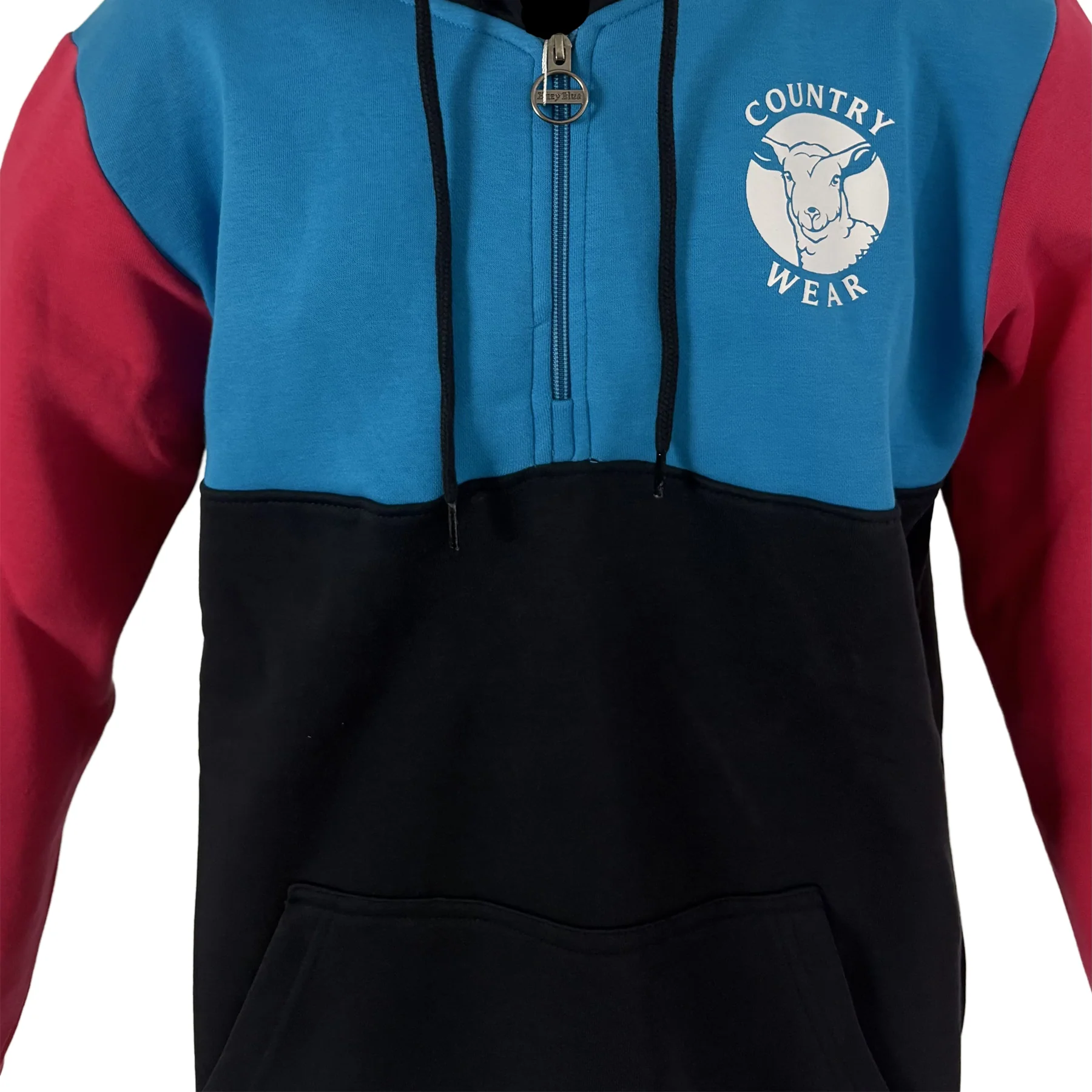 Hazy Blue Kids Newby Quarter Zip Hoody with Country Wear Sheep Logo - Image 8