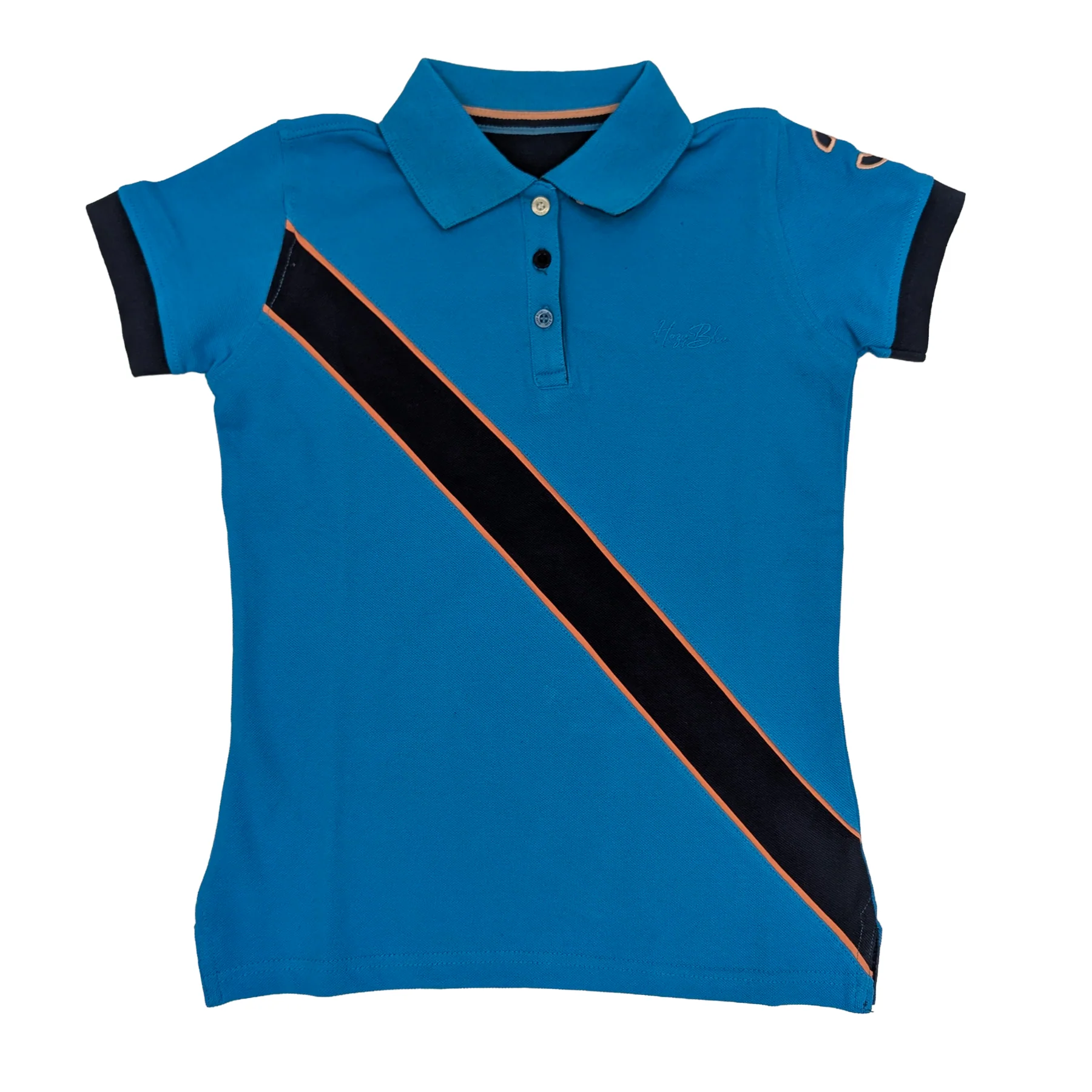 Hazy Blue Kids Striped Polo Shirt - Carly III - Image 2