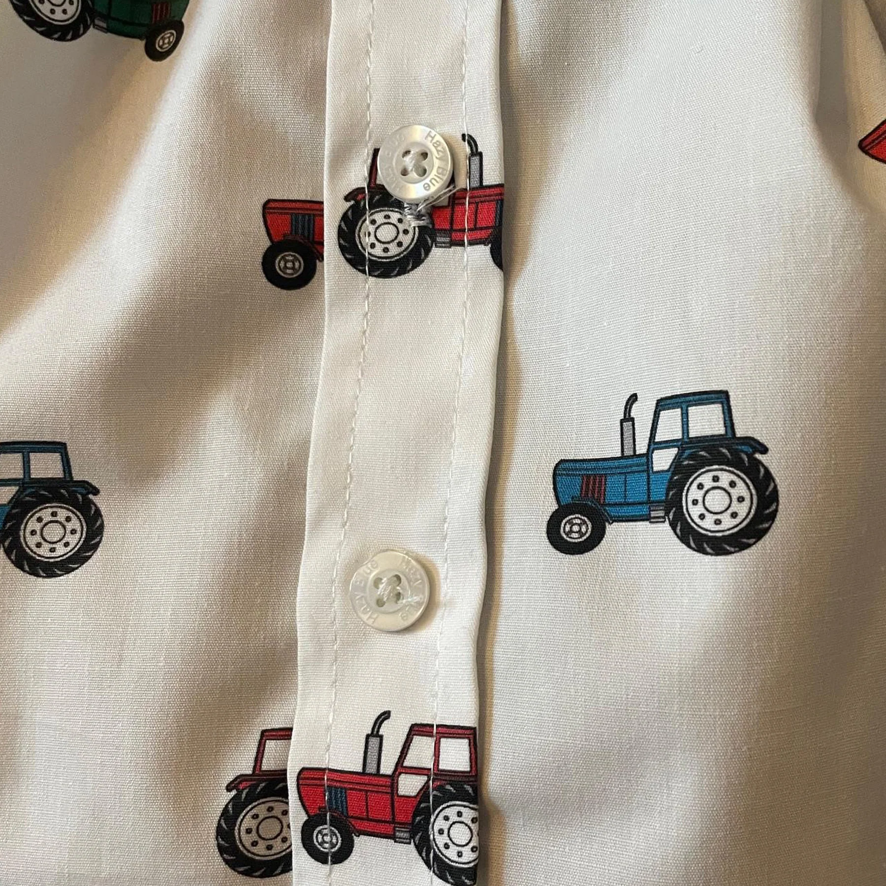 Hazy Blue Kids Tractor Shirt - Coady - Image 2