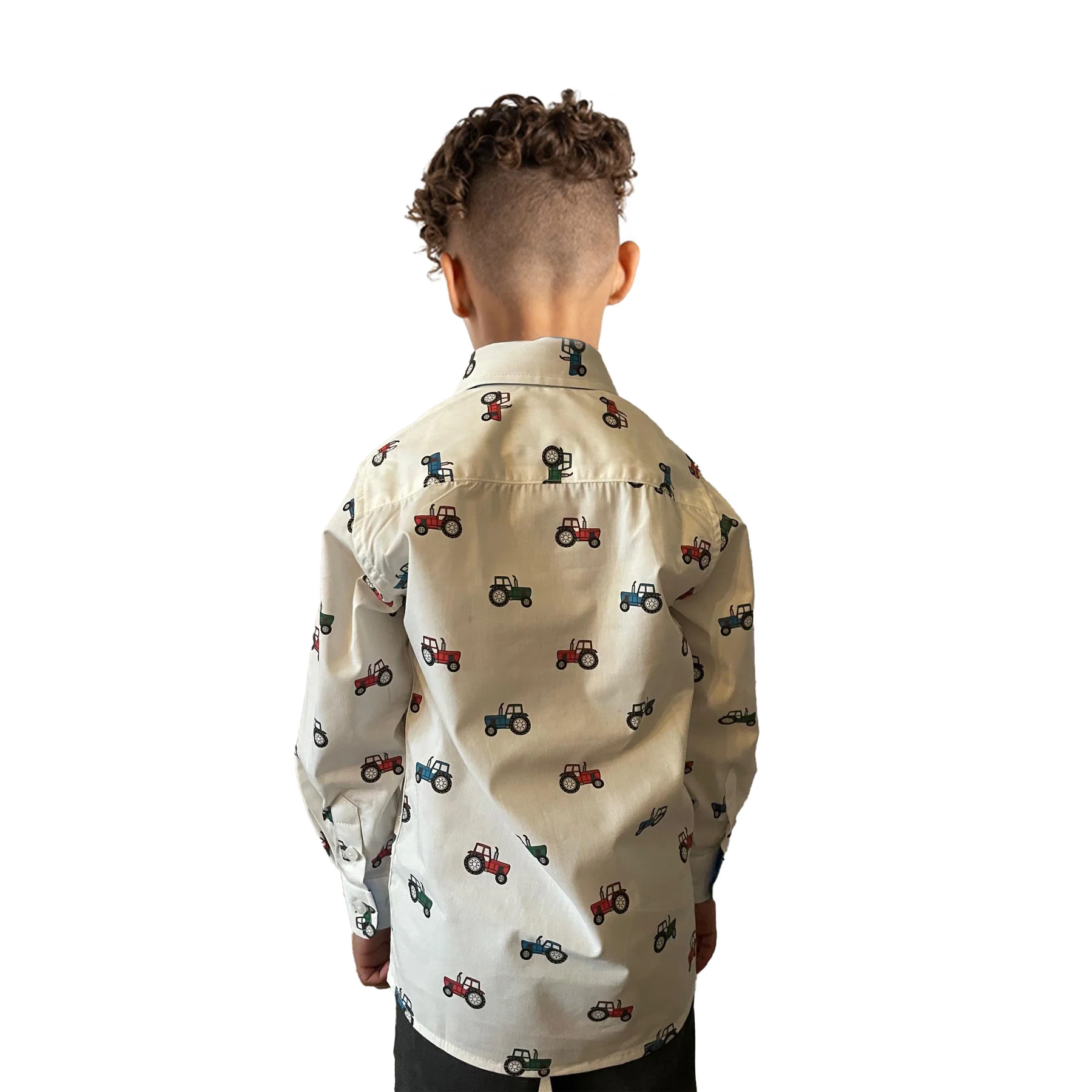 Hazy Blue Kids Tractor Shirt - Coady - Image 3