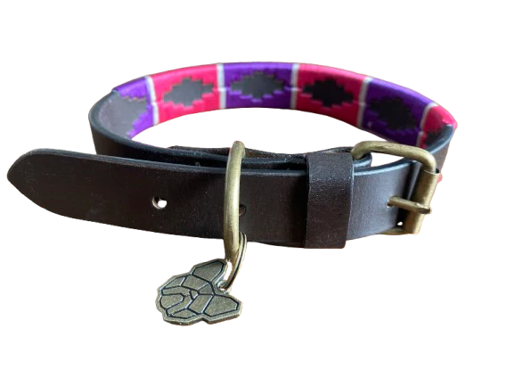 Luxury Polo Leather Dog Collar | Hazy Blue - Image 10