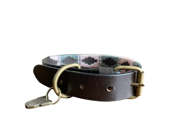 Luxury Polo Leather Dog Collar | Hazy Blue - Image 12