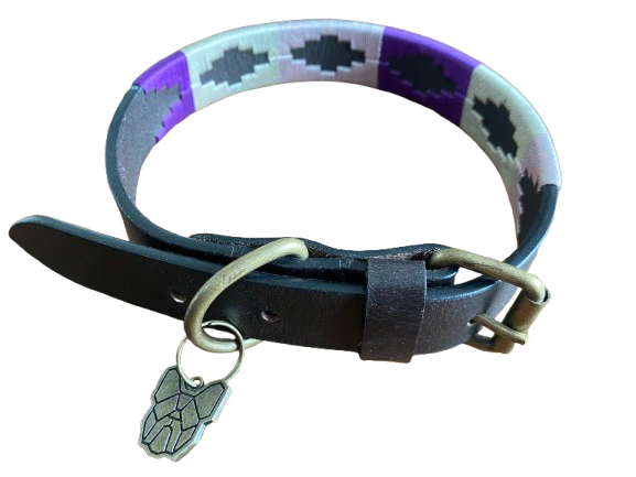 Luxury Polo Leather Dog Collar | Hazy Blue - Image 16