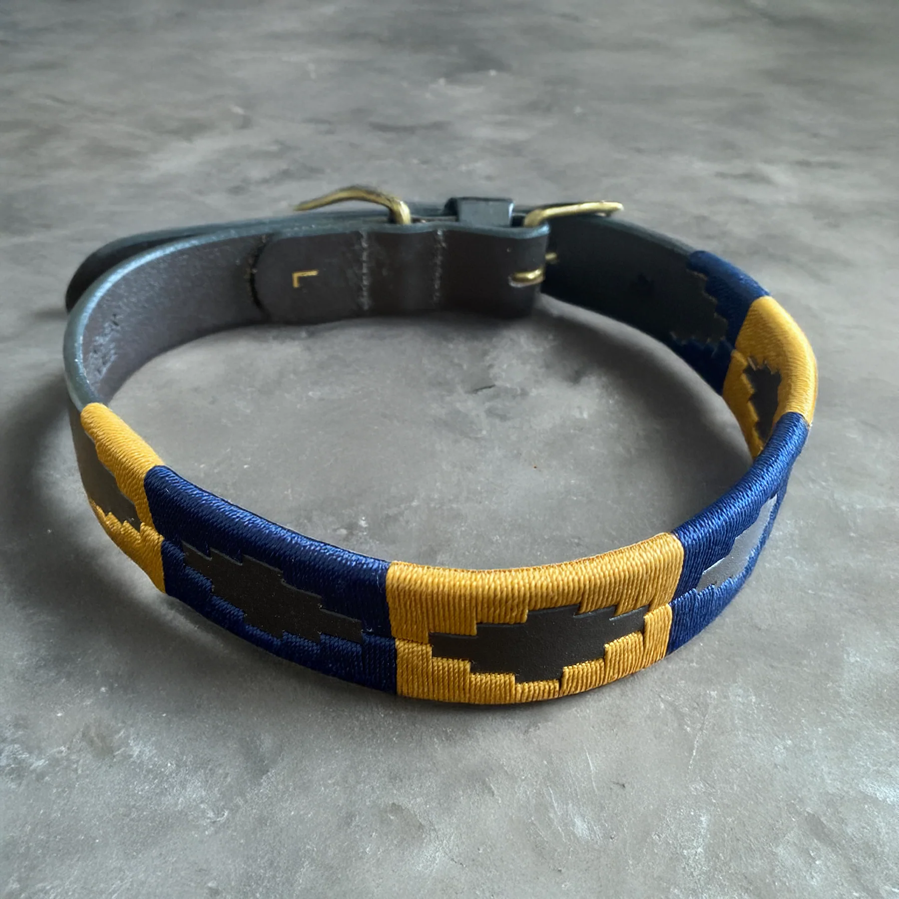Luxury Polo Leather Dog Collar | Hazy Blue - Image 23