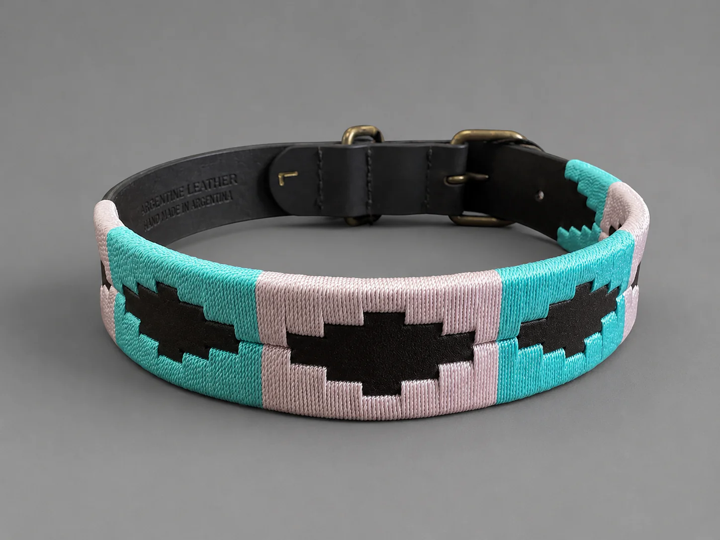 Luxury Polo Leather Dog Collar | Hazy Blue - Image 24