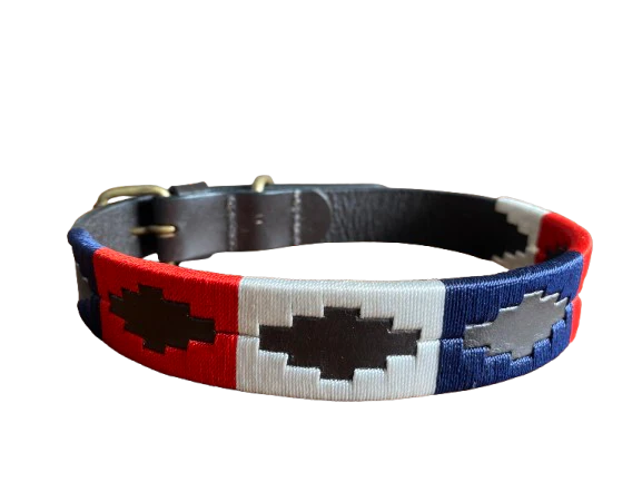 Luxury Polo Leather Dog Collar | Hazy Blue - Image 5