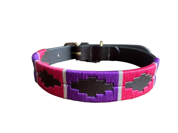 Luxury Polo Leather Dog Collar | Hazy Blue - Image 9