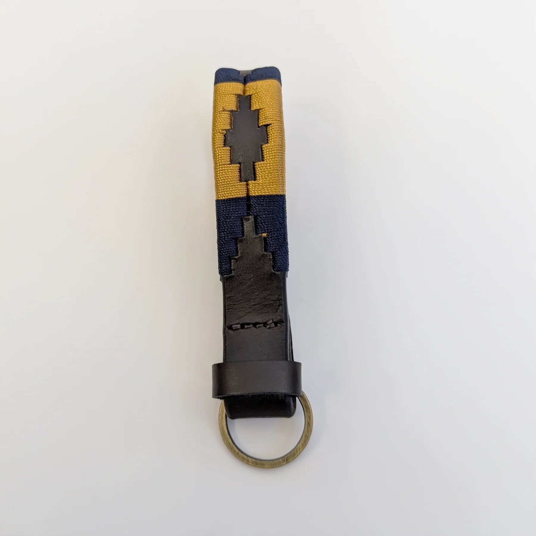Hazy Blue Leather Loop Polo Key Rings - Image 8