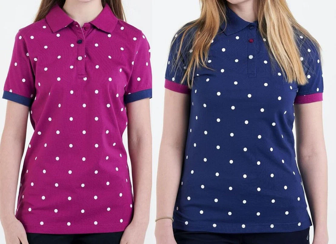 Hazy Blue Womens Short Sleeve Polo Shirt - Lilly - Image 8