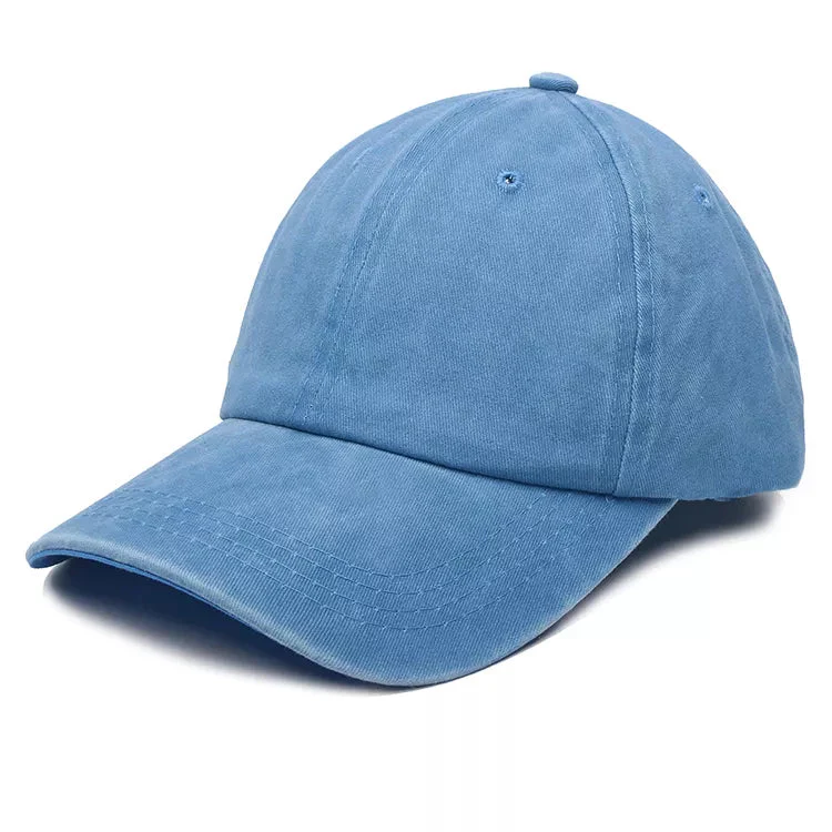 Hazy Blue Luca Unisex Cotton Sports Cap - Image 9