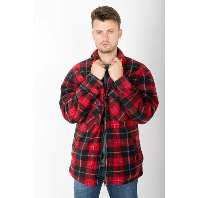 Hazy Blue Mens Baxter Sherpa Lumberjack Fleece Shirt - Image 13