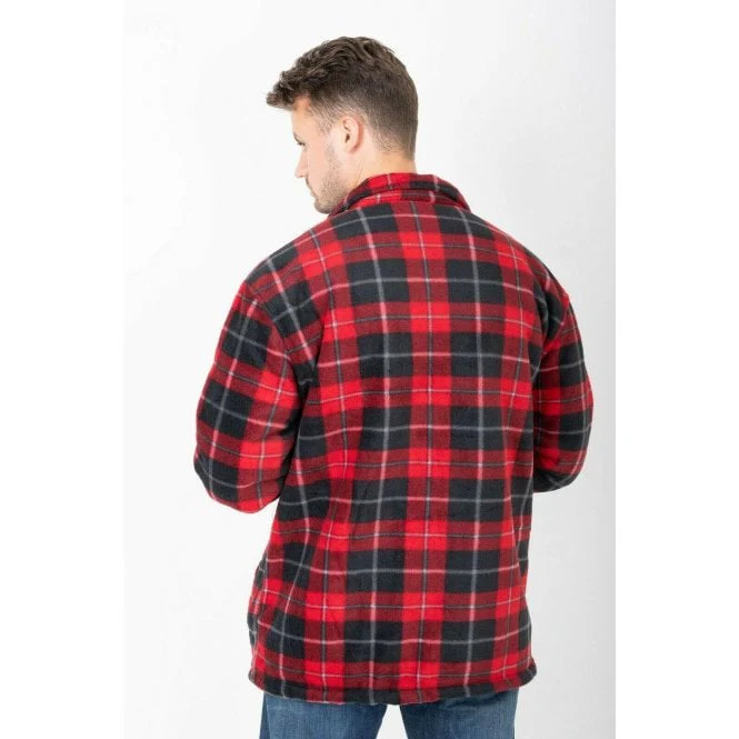 Hazy Blue Mens Baxter Sherpa Lumberjack Fleece Shirt - Image 16