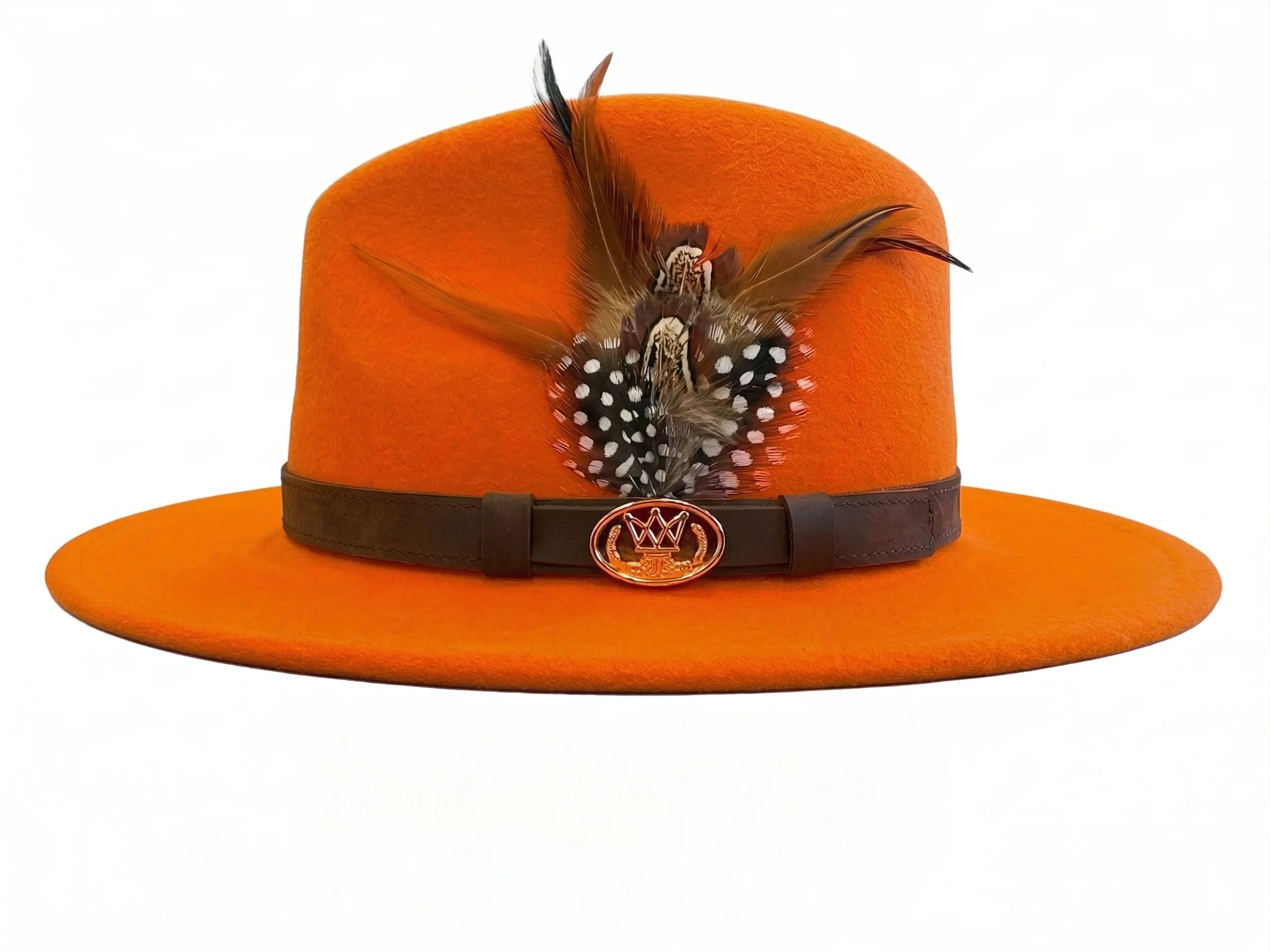 Hazy Blue Wool Felt Hat Fedora with Pheasant Feather - Megan - Image 17