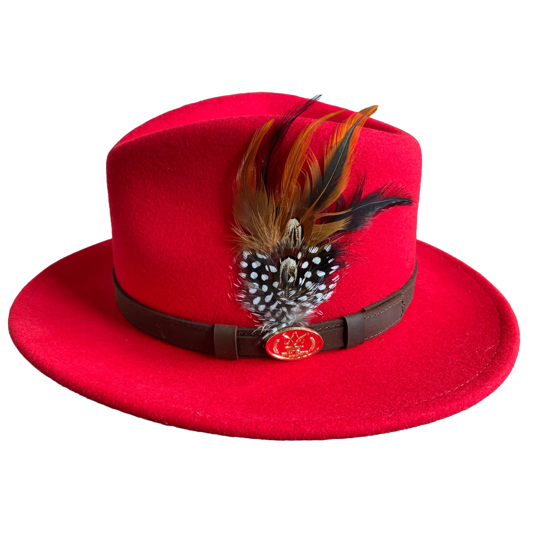Hazy Blue Wool Felt Hat Fedora with Pheasant Feather - Megan - Image 8