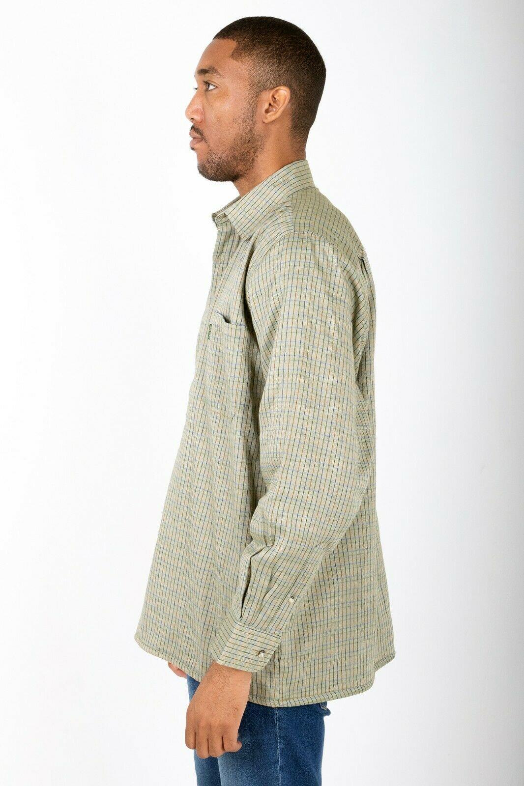 Hazy Blue Mens Long Sleeve Country Check Shirt - Fleece Lined - Image 10