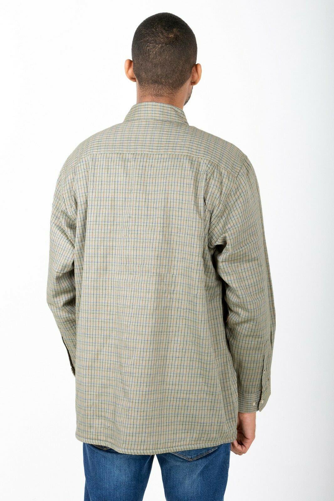 Hazy Blue Mens Long Sleeve Country Check Shirt - Fleece Lined - Image 11