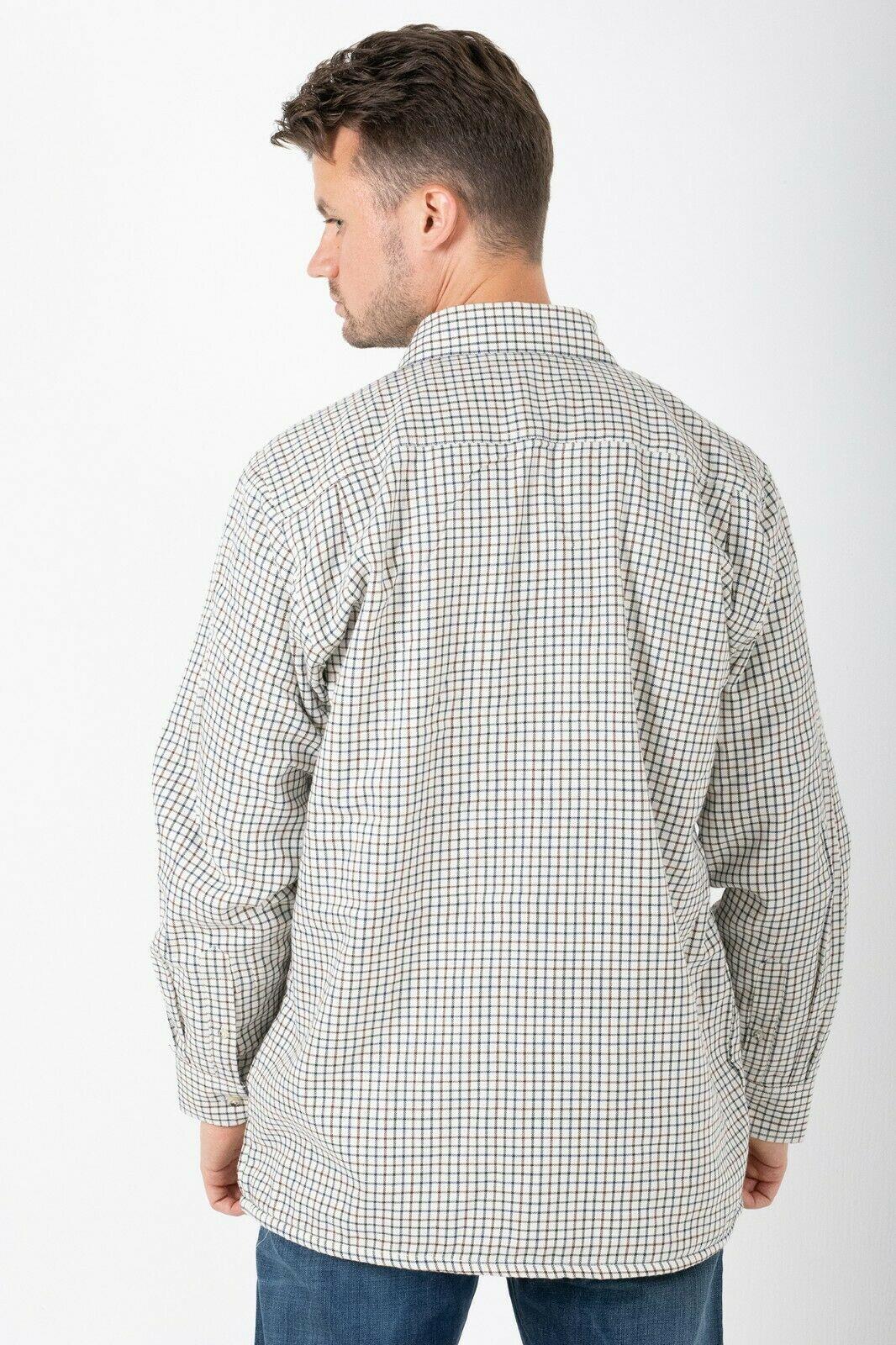 Hazy Blue Mens Long Sleeve Country Check Shirt - Fleece Lined - Image 13