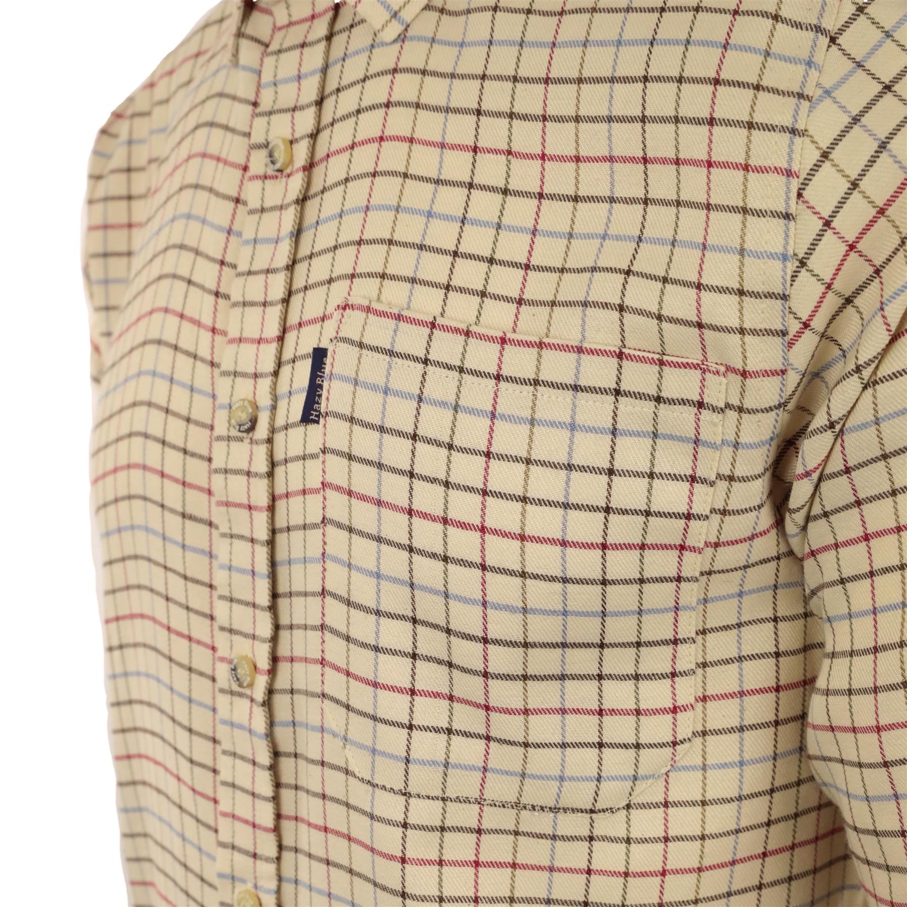 Hazy Blue Mens Long Sleeve Country Check Shirt - Fleece Lined - Image 14