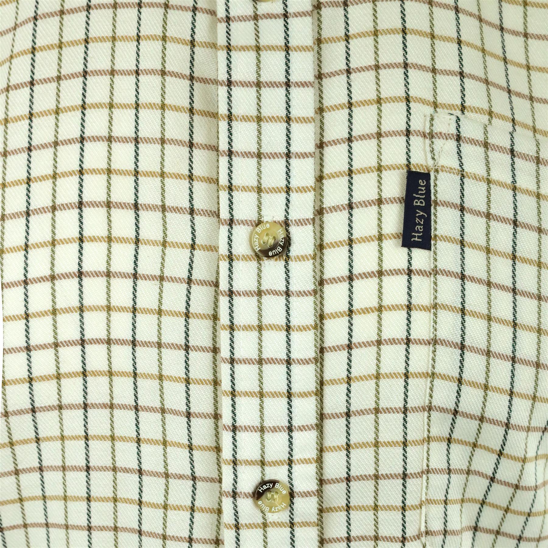Hazy Blue Mens Long Sleeve Country Check Shirt - Fleece Lined - Image 17