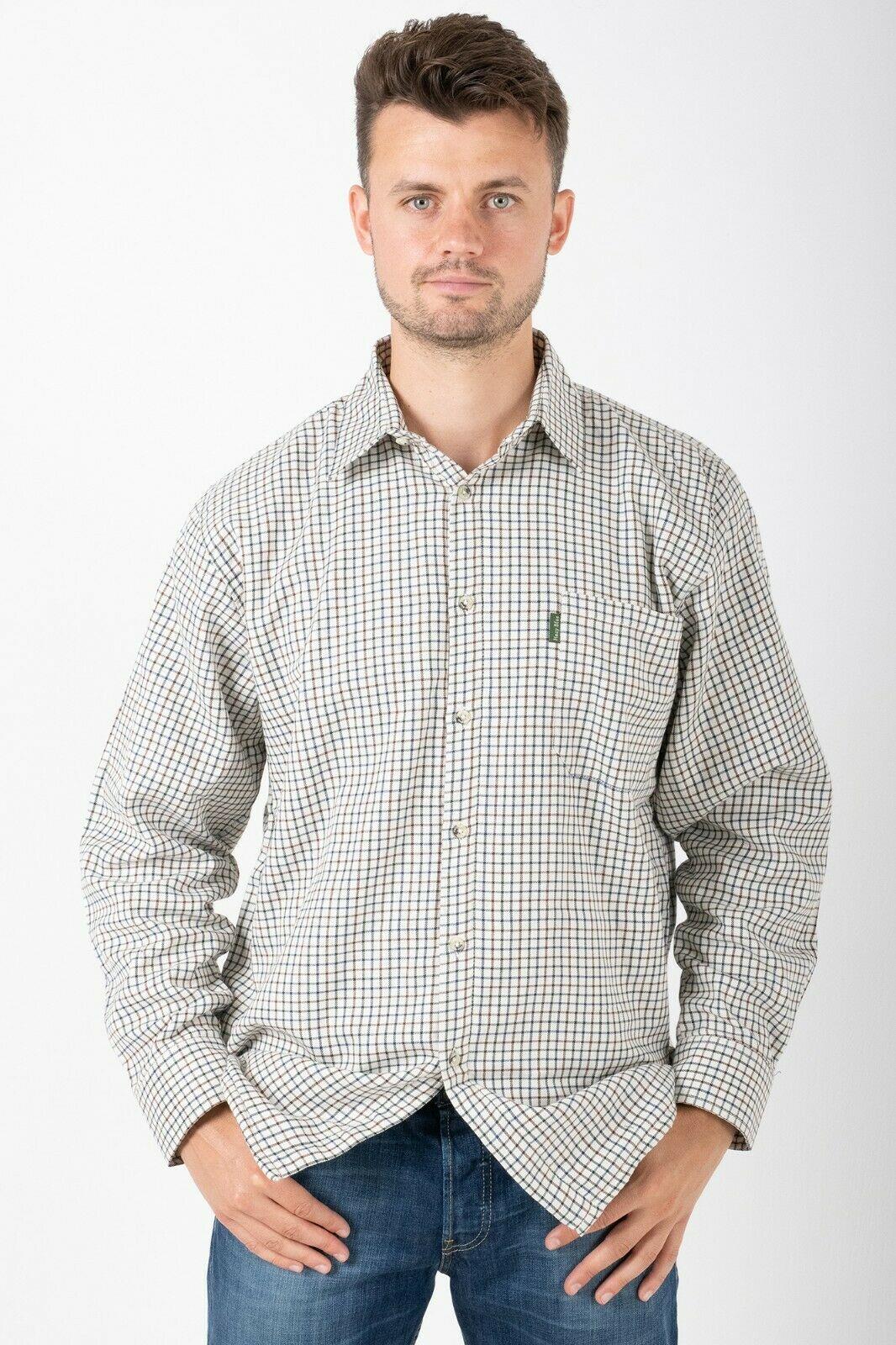 Hazy Blue Mens Long Sleeve Country Check Shirt - Fleece Lined - Image 5